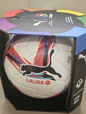 PUMA Size 5 Orbita LaLiga 1 FIFA Pro Official Match Soccer Ball 084285 01 White